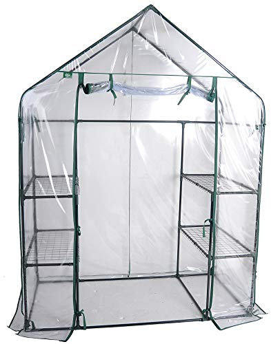 Actiasgear - 4-Shelf Walk-In Garden Greenhouse with PVC or PE Cover (4-Shelf Greenhouse PVC Cover Only)
