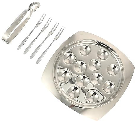 Mikinona Piatto Per Lumache in Acciaio Inossidabile Forchette Morsetto Clip Per Piatti Forma Di Da Cucina