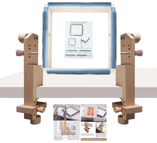Desktop-Stickständer, verstellbarer Stickrahmen-Halter, Holznährahmen, Ständer für Stickerei, Handarbeit, Holzstickerei