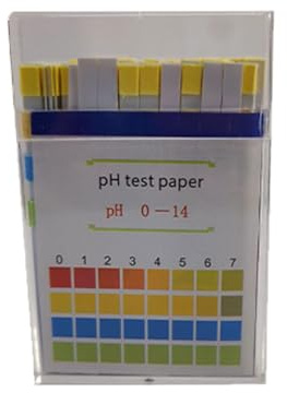 KIXZSAZ Confezione da 100 indicatore di pH Cosmetici Regolatore del suolo Urina 0-14 Strisce reattive Accessori da laboratorio Carta tornasole a colori