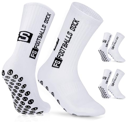 AVABEST Fussball Socken Herren 2 Paar Grip Socken Fussball für Männer 35-39 39-46 46-50 Fußballsocken Rutschfeste Sportsocken für Basketball Laufen Radfahren Tennis