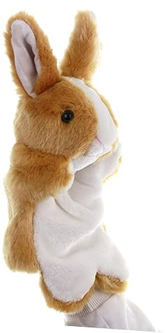 BESTonZON Braune Plüsch Handpuppe Kaninchen Weiches Sicheres Material Kinder Handpuppen Zum Geschichten Erzählen Interaktives Spielzeug Für Eltern Kind Kommunikation Geschenk Für Kinder