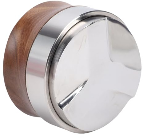VBESTLIFE Distributore di caffè da 58 Mm, Acciaio Inossidabile SUS e Noce, Strumento Distributore di caffè Espresso a Testa Singola, Livellatore di caffè 58 Mm