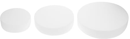 CVUTOVO Set 3 Pezzi Basi per Torta Finta in Schiuma Leggera Ø15-20-25cm Altezza 5cm, per Decorazioni Torte, Modellazione Dolci e Feste Speciali