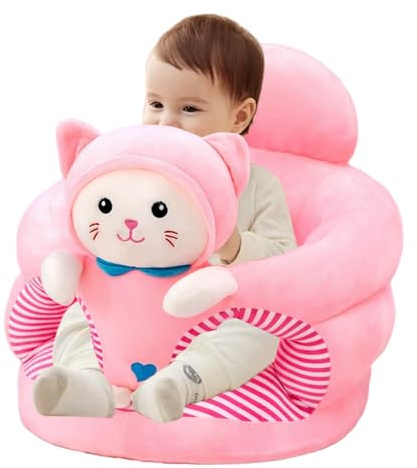 Silla para sentarse para bebés, lindo gatito de dibujos animados, silla para sentarse para bebés, sofá de apoyo para para de felpa para dormitorio, sala de estar, guardería, apartament