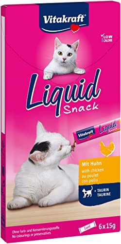 Vitakraft flüssiger Katzensnack Liquid Snack Huhn und Taurin, 1x 6St