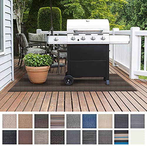 Floordirekt Grillmatte Bodenschutz Grillteppich, Grillunterlage, Grillschutzmatte für Gasgrill & Holzkohlegrill für Outdoor und Garten - 90 x 120 cm Modena