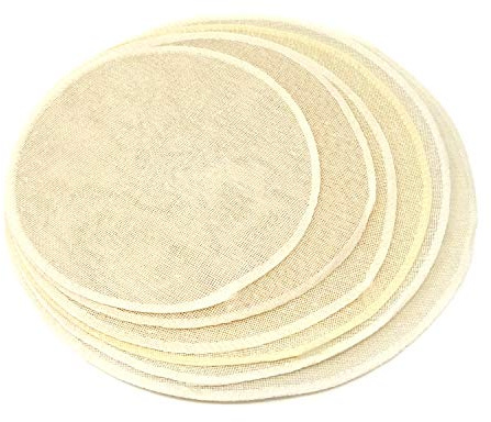 Honbay 12PCS Pure Cotton Round Reusable Steamer Liners Mesh Pads Cooking Steam Mats Breathable Cloth Filters for Home and Restaurant (6 sizes)
