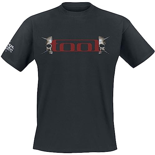 Tool Skull Spikes Hombre Camiseta Negro, Regular
