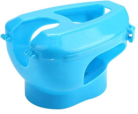 Zerodis Soportes para palomas de plástico Marco de fijación de palomas para alimentación Alimentador de medicamentos Accesorios de alimentación manual(azul)