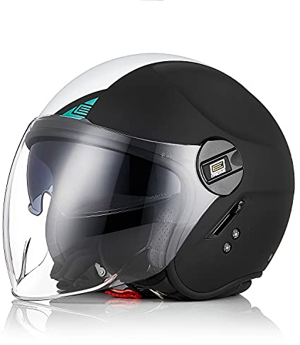 ORIGINE Öffnen 3/4 Motorradhelm Jethelm Scooter-Helm ECE 22-05 Zertifizierung mit Doppelvisier