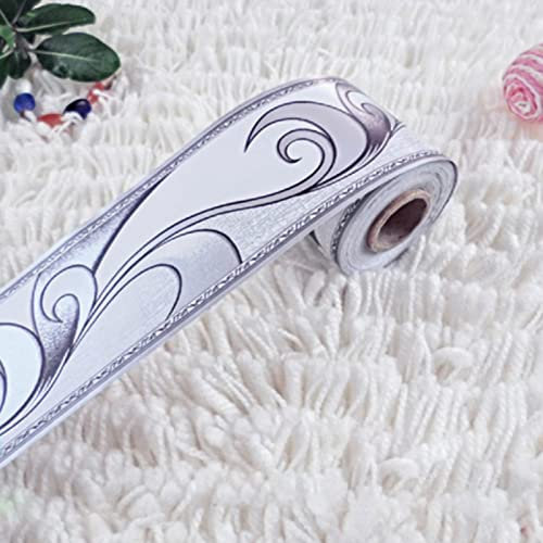 Tapeten-Bordüre, Selbstklebende Wandaufkleber Grenze, PVC Wand Bordüre Aufkleber 10 m x 10/5cm,Wasserdichte Wandbordüre für Zuhause Büro Hotel DIY Dekoration (5019)