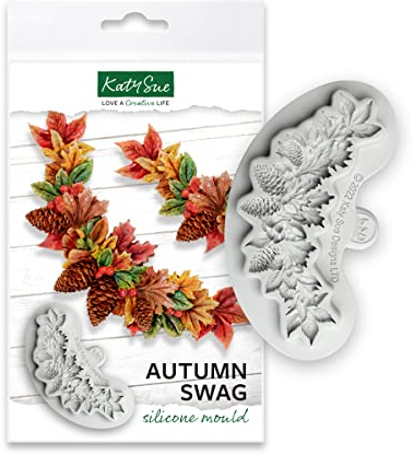 Katy Sue Herbstgirlande Silikonform für Weihnachten & Herbst Handwerk & Kuchendekoration - Macht Girlanden Größe 48 x 104 mm