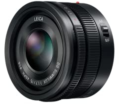 Panasonic Lumix H-X015E9-K Leica DG Summilux 15 mm F1.7 Objektiv, Micro Four Thirds Kameraobjektiv, ideal für Video, Blendenring, Nano-Oberflächenbeschichtung, Schwarz