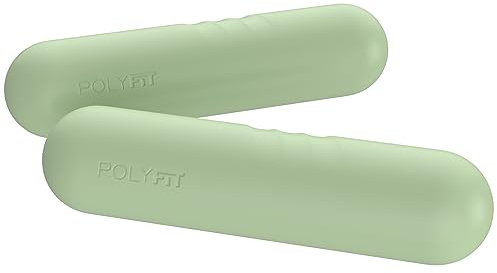 Polyfit Dumbbell Weight Bars for Women - 3.3 LB Each | 6.5 LB Pair - Dumbbell Set for Walking, Yoga, Dance, Barre, Pilates, Cardio, Aerobics - Sage