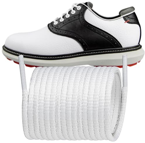 Endoto Shoelaces for FootJoy Golf Dress Oxford Shoe Laces Replacement Shoe Strings(Color:White,Size:36Inch)