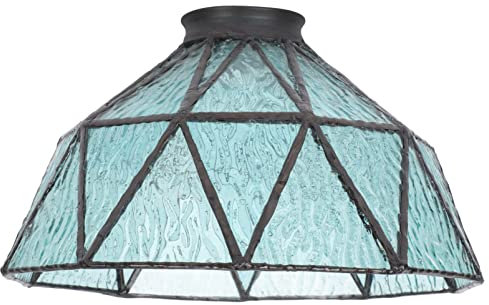 Abat-jour de rechange en verre teinté pour lampe de plafond - Style baroque - Style vintage - Pour décoration d'intérieur