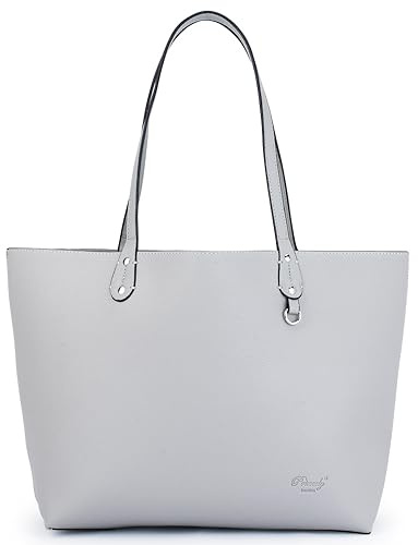Princely London Shopper Lena – Stilvoller und Extrem Robuster Mittelgroßer Shopper aus Hochwertigem Kunstleder für Damen, Perfekt für Alltag, Arbeit & Freizeit