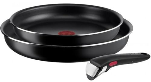 Tefal Pfannenset L1539143, Schwarz, Aluminium, 3-teilig, 2 Stück, Ø 24 cm, Ø 28 cm
