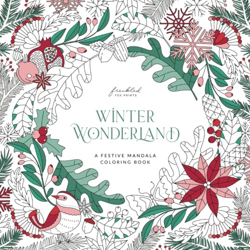 Winter Wonderland: Festive Mandala Coloring Book for Adults - Large Print Edition - 50 Beautiful, Big and Bold Designs - Stress Relief, Relaxation, ... - Mindful Patterns Holiday Coloring Book