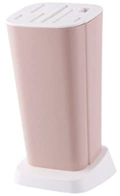 Messerblock ohne Messer Messerhalter Lagerregal Abfluss Besteckregal Organizer Multifunktionales Küchenzubehör Werkzeug Messerregal Organizer für Küchenmesser (Color : Rosa, Size : 13 * 14.5 * 26cm)