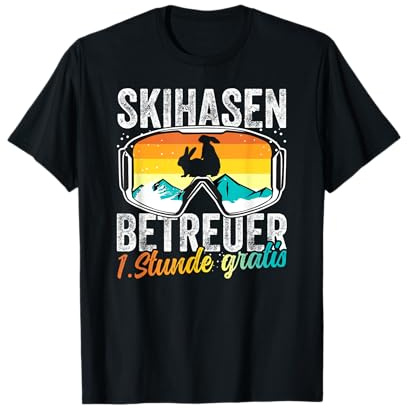 Skihasen Betreuer Skiurlaub Skilehrer Apres Ski Party T-Shirt