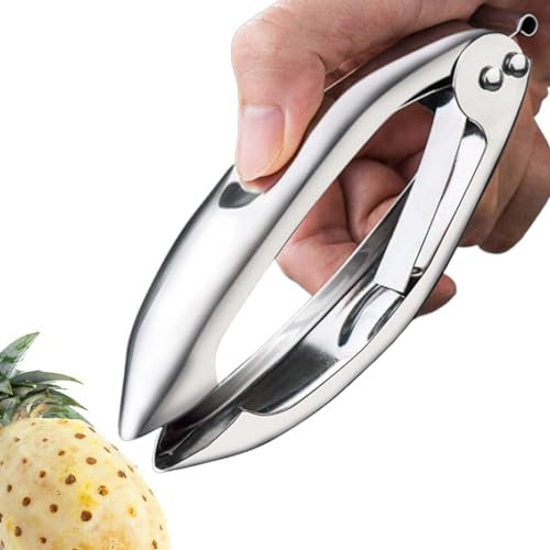 Pelapatate fragole in acciaio inox, in acciaio inox, per rimuovere gli occhi di ananas, per fragole antiscivolo, in acciaio inox, lavabile in lavastoviglie, per occhi di patate