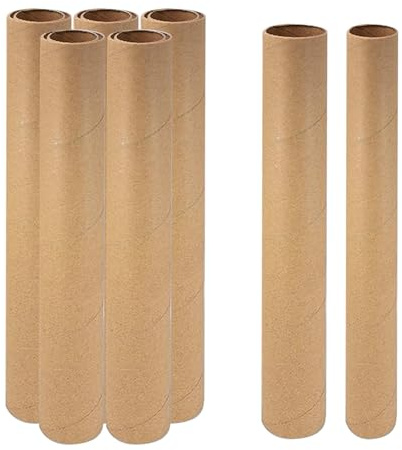 12 piezas Tubos de Cartón 40x3,5cm y 40x4,5cm Rollo de papel para manualidades Cardboard Tube Craft Roll para Proyectos Creativos Hechos a Mano
