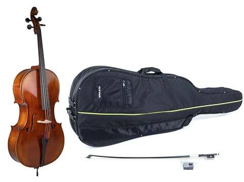 Violoncello GEWA, set di violoncelli Allegro Antique VC1-3/4 pronto per l'uso incl. borsa, arco in carbonio, corde Larsen Aurora