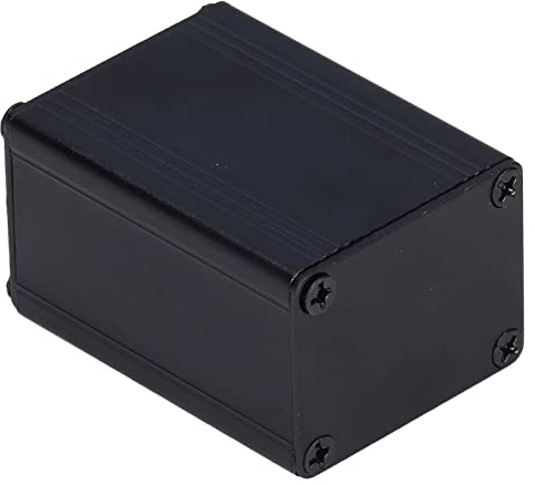 Fictory Scatola in alluminio Fictory Scatola Elettrica Scatola di giunzione Impermeabile Scatola di Giunzione per progetti fai da te Design Integrato Finitura Nera Adatta per Esterni 20x15x10cm