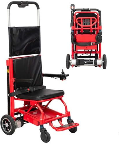 UYSELA Elektrischer Rollstuhl für Ältere Menschen Zum Treppensteigen, Elektrischer Raupen Treppensteiger, Treppenlifte Patienten-Transporthilfe für Behinderte