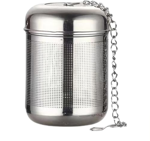 Teeei für losen Tee - Tee Ei - Edelstahl Teesieb mit Kette für Tassen und Kannen - Ideal als Mehrweg Teebeutel - Gewürzei - Gewürzsieb - Teekugel - Teefilter, Spülmaschinenfest