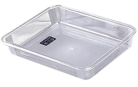 Plateau-Repas Rectangulaire en Acrylique Argenté, Plateau de Ambiance Noël | Plateau en Plastique, Antidérapant, pour Aliments, Facile à Tenir, Recyclable, Présentation Buffet, Usage Convivial