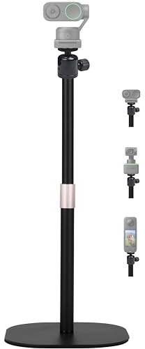 Desktop Webcam Stand, 18-inch Heavy-Duty Webcam Tripod Holder Compatible with Insta360 Link 2 pro/Link 2C pro/Link 2/Link 2C/Link PTZ 4K Webcams and X4 X3 X2 Action Cameras