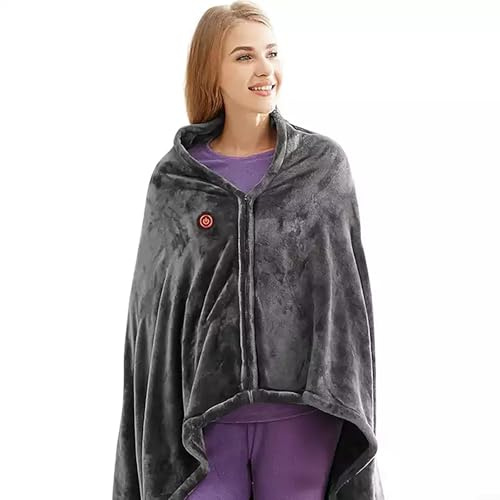 Beheizter Flanell-Überwurf mit USB-Anschluss, ideal zum Warmhalten zu Hause oder im Freien