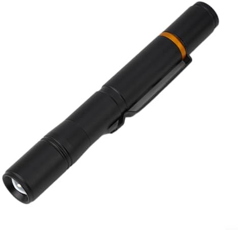 ZiStarlilife Doppia sorgente luminosa LED penna torcia mini portatile, due modalità luce bianca gialla, corpo in lega di alluminio IPX4 impermeabile, per esame oftalmologico otorinolaringoiatria