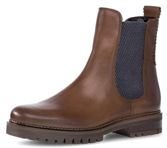 Gabor Chelsea boots för kvinnor, stövletter, bekväm multibredd (H), Sadel 55, 40.5 EU Weit