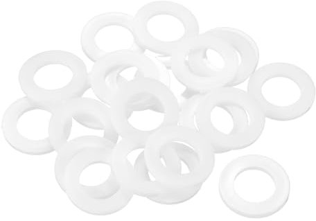 QUARKZMAN 25Pcs Rondelle Piatte In Nylon M20 Rondella Liscia Bianco