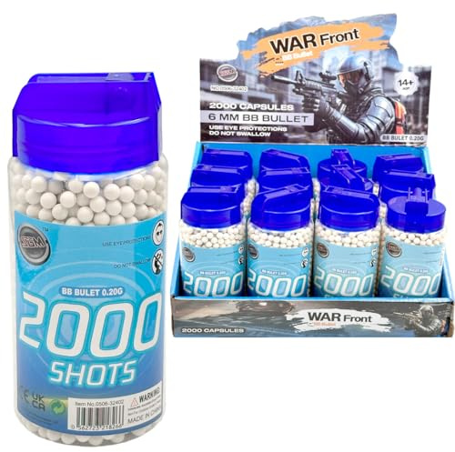 6000 AIRSOFT Extreme 6MM 0.20g BB Balls Pellets for Precision Shooting Target Practice | White 2000 Airsoft BB Pellets Per Pack | Pack of 3 (0506-32402)