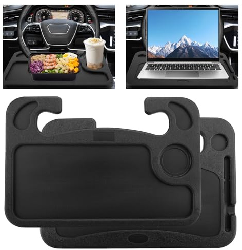 Scrivania da volante per auto, tavolo da volante, vassoio per laptop, vassoio multifunzione per auto, tavolo da pranzo per auto, vassoio da viaggio, per la maggior parte dei veicoli