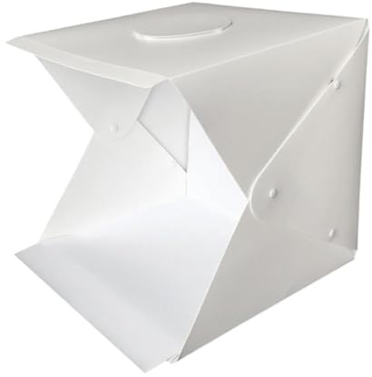 GAROZATION Kleine Faltbare LED Fotobox Zelt mit 2 Hintergrundfarben Tragbarer Leuchtkasten für Schmuck Produktfotografie