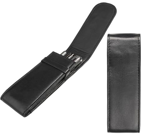 Hörner Stifteetui Leder Signum Trio - Premium Federmäppchen Erwachsene Echtleder - Etui für 3 Stifte Kugelschreiber Füller - Nappaleder Schreibetui Business Geschenk
