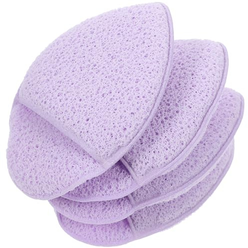 JEWEDECO Dischetti Struccanti Morbidi 4 Pezzi, Spugne la Pulizia del Viso Compatte e Delicate, Pad Detergente la Pelle, la Pulizia Profonda e Uso Quotidiano, Adatti a Donne