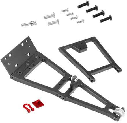 KIXZSAZ High Efficiency 1/10 RC Truck Tow Build Kit Designed With Durable Aluminum Parts For Capability And Performance RC Winch Double Stent Truck Tow Crane Arm Wrecker, black
