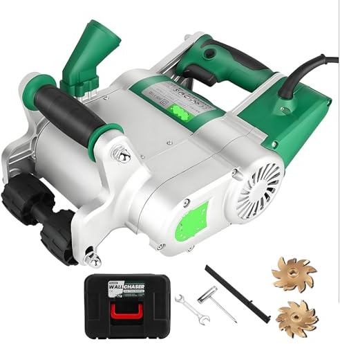 Electric Wall Chaser with Adjustable Grooving Depth and Hangable Design for Concrete Cutting