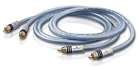 Oehlbach XXL Series 2 - High-End Stereo Audio Cinchkabel (Made in Germany, mehrfach Schirmung, HPOCC Kupfer, RCA Stecker) - 2 x 1,75 Meter blau