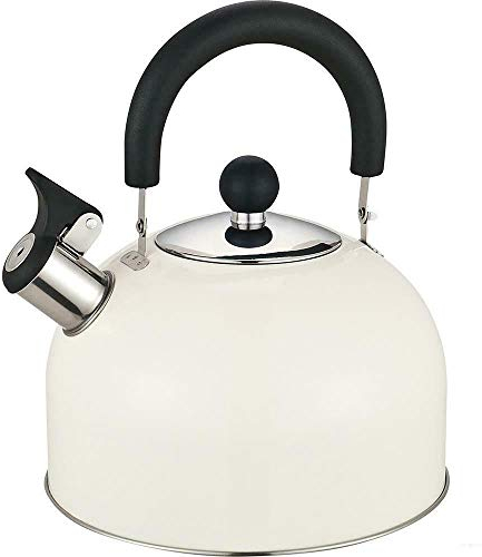 Prima 2.5L Stainless Steel Whistling Kettle in Cream 11124C Kitchen, 2.5 liters, Beige