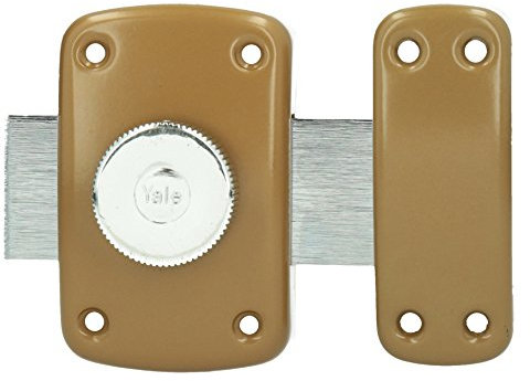Yale YV10BT/45 Pomo de Cerradura de Puerta Apertura con Perilla Interior Exterior-diámetro del Cilindro 23 mm, Longitud 45 mm, 5 pines-YV10BT/45-3 Llaves, marrón Dorado