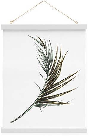 PHOTOLINI Posterleiste Weiß 41 cm stabiles MDF-Holz, magnetische Poster-Hänger, Posterhalter, Posterschiene - für Fotos & Poster zur flexiblen Gestaltung