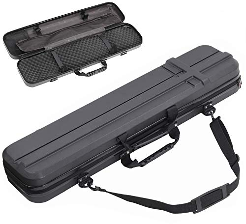 SHARROW Bogenschießen Takedown Recurve Bogenkoffer Recurve Bogen Koffer 70/80/90cm Länge Transportkoffer Jagdbogenbox Bogentasche (Schwarz, 90cm)